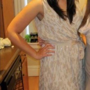 Express Sequin Faux Wrap dress